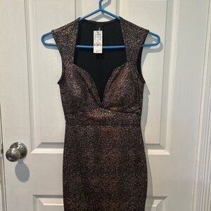Sparkly brown/bronze Joyce Leslie bodycon dress